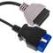Cavo diagnostico OBD2 grigio 16 pin maschio compatibile con il software Fiat ECU Scan