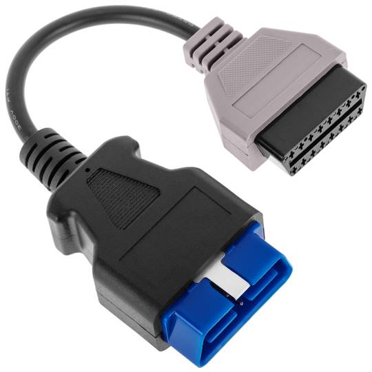 Cavo diagnostico OBD2 grigio 16 pin maschio compatibile con il software Fiat ECU Scan