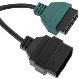 OBD2-Diagnosekabel, grün, 16-polig, männlich, kompatibel mit Fiat ECU Scan Software, 228 mm