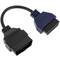 Cable de diagnóstico OBD2 azul 16 pin macho compatible con software Fiat ECU Scan de 205 mm