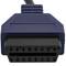 Cable de diagnóstico OBD2 azul 16 pin macho compatible con software Fiat ECU Scan de 205 mm