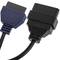 Cable de diagnóstico OBD2 azul 16 pin macho compatible con software Fiat ECU Scan de 205 mm