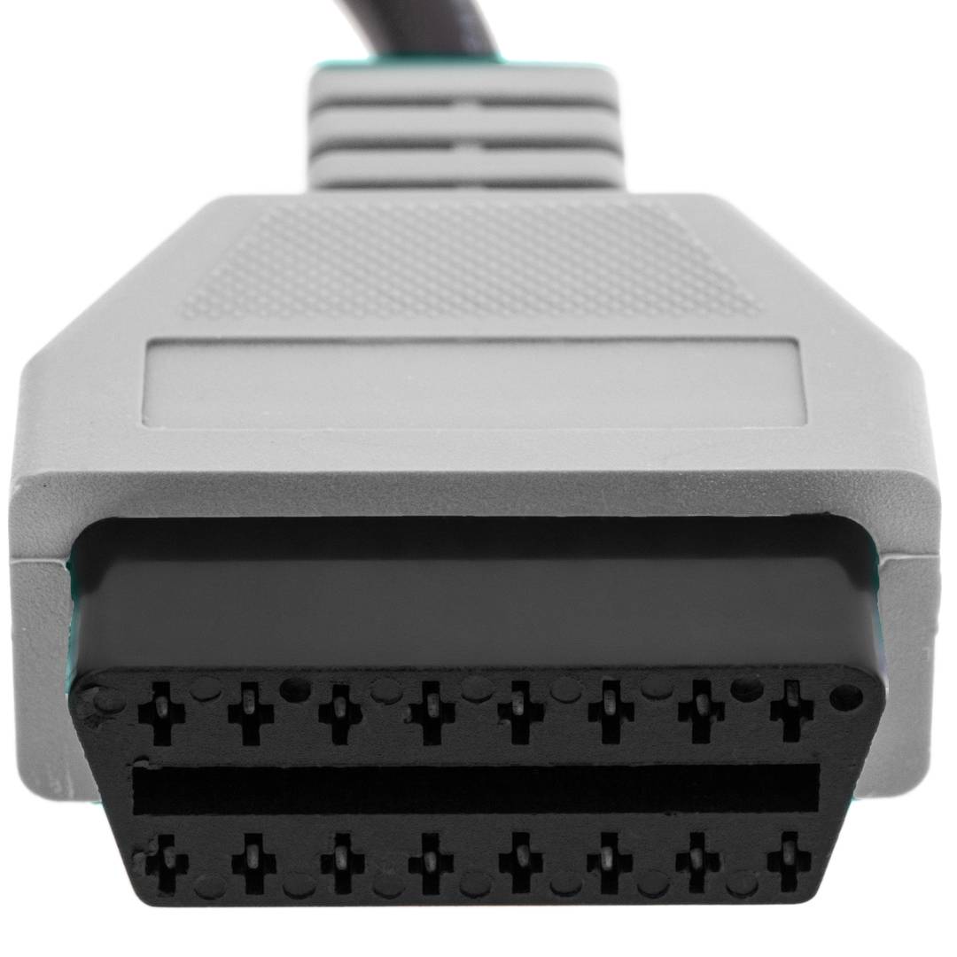 Câble de diagnostic mâle OBD2 gris 16 broches compatible avec le logiciel de numérisation Fiat ECU 223 mm