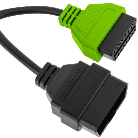 OBD2 Yellow 16 Pin Male Diagnostic Cable Compatible with Fiat ECU Scan Software 209mm