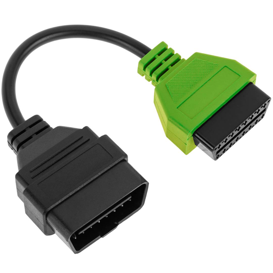 OBD2 Yellow 16 Pin Male Diagnostic Cable Compatible with Fiat ECU Scan Software 209mm