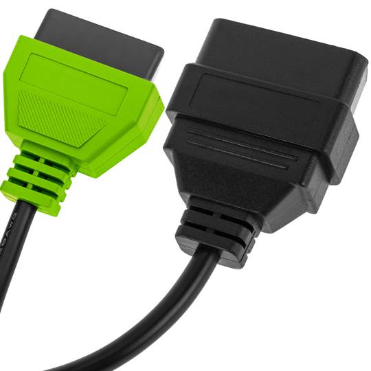 OBD2 Yellow 16 Pin Male Diagnostic Cable Compatible with Fiat ECU Scan Software 209mm