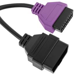 Cavo diagnostico OBD2 viola 16 pin maschio compatibile con software Fiat ECU Scan 208 mm