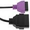 Câble de diagnostic OBD2 violet 16 broches mâle compatible avec le logiciel Fiat ECU Scan 208 mm