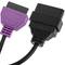 Câble de diagnostic OBD2 violet 16 broches mâle compatible avec le logiciel Fiat ECU Scan 208 mm
