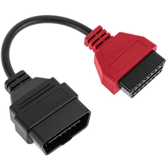 OBD2 Cavo diagnostico maschio rosso a 16 pin compatibile con il software di scansione Fiat ECU 207 mm