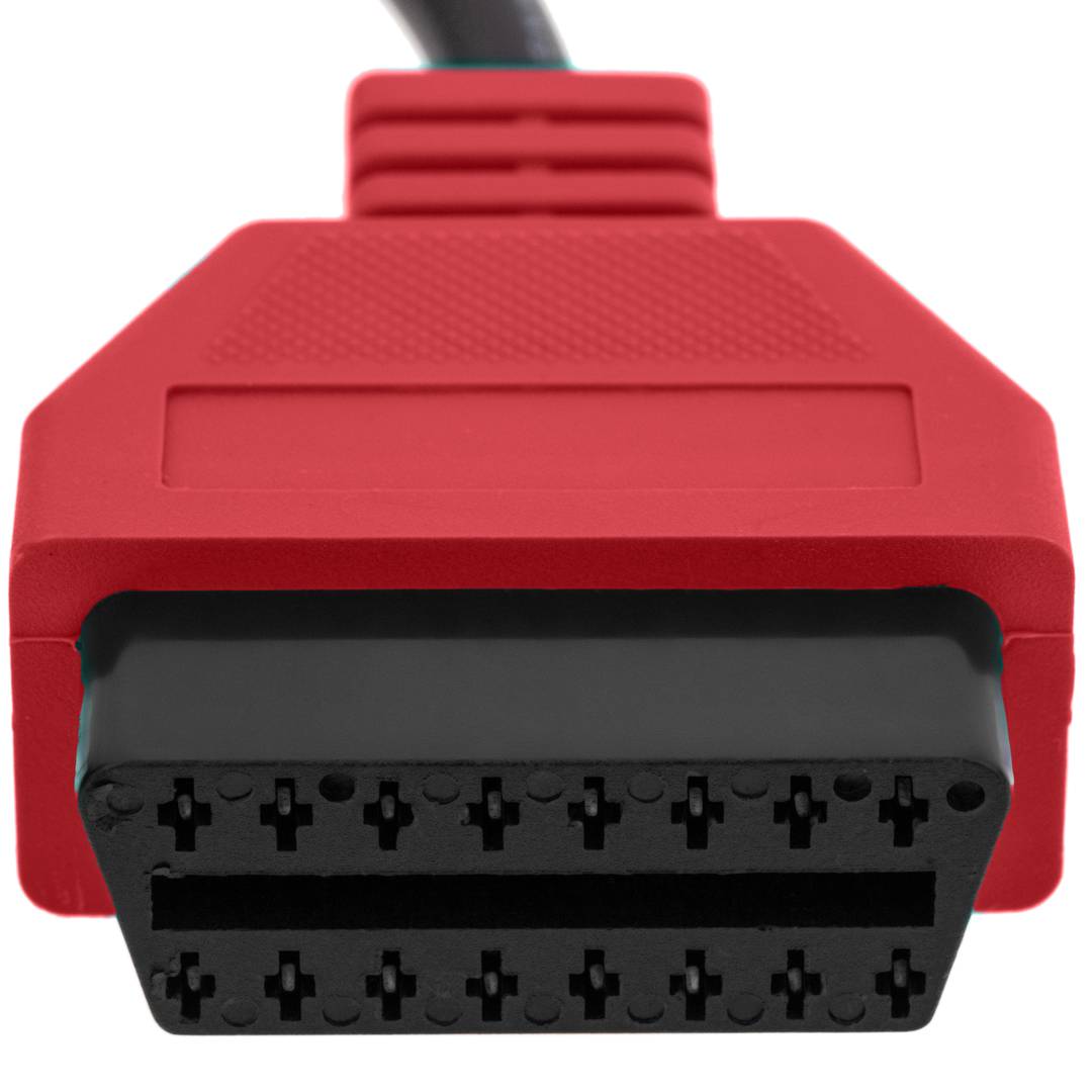 OBD2 Cavo diagnostico maschio rosso a 16 pin compatibile con il software di scansione Fiat ECU 207 mm