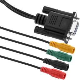 DB9 pin male naar vier banaan vrouwelijke connector diagnostische kabel