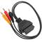 Cavo diagnostico OBD II da 16 pin femmina a tre spine a banana maschio compatibile con Bosch KTS