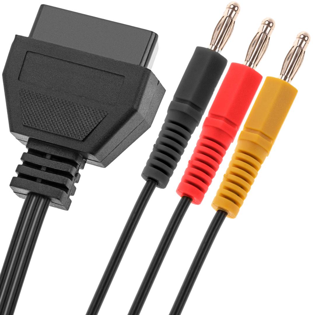 Cavo diagnostico OBD II da 16 pin femmina a tre spine a banana maschio compatibile con Bosch KTS