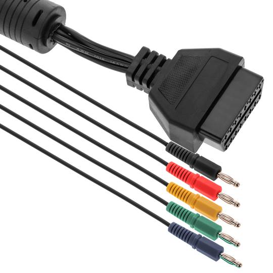Cavo diagnostico OBD II da 16 pin femmina a cinque spine a banana maschio con Meganet compatibile con Bosch KTS