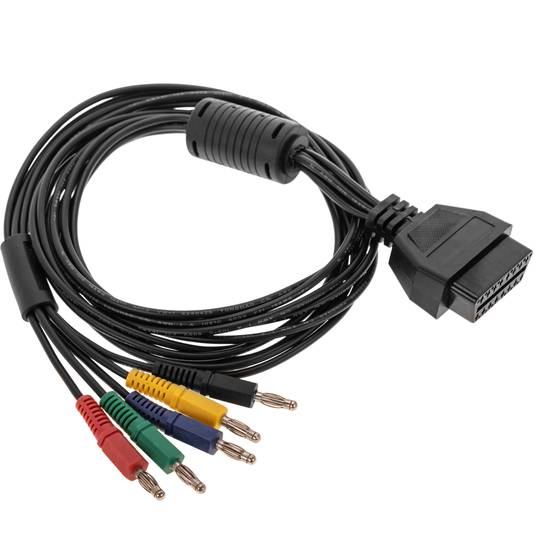 Cavo diagnostico OBD II da 16 pin femmina a cinque spine a banana maschio con Meganet compatibile con Bosch KTS