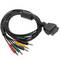 Cavo diagnostico OBD II da 16 pin femmina a cinque spine a banana maschio con Meganet compatibile con Bosch KTS