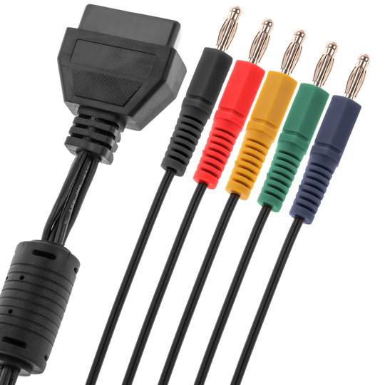 Cavo diagnostico OBD II da 16 pin femmina a cinque spine a banana maschio con Meganet compatibile con Bosch KTS