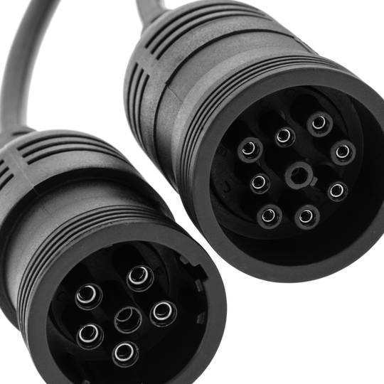 OBD2 diagnostic cable double female 9 and 6 pin compatible with trucks 60cm