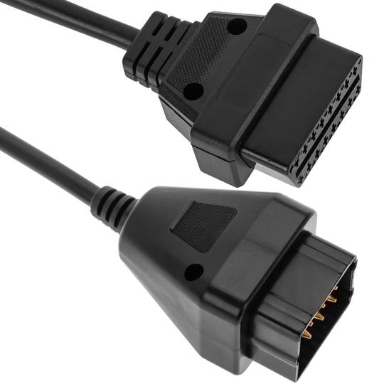 OBD2 12 pin male diagnostic cable compatible with Renault vehicles 24.5cm