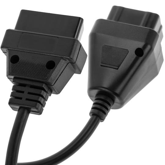 OBD2 12 pin male diagnostic cable compatible with Renault vehicles 24.5cm