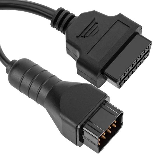 Cavo diagnostico OBD2 12 pin maschio compatibile con la piedinatura completa dei veicoli Renault