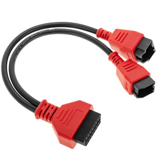 Cabo de diagnóstico OBD2 macho duplo de 12 e 8 pinos compatível com máquina Chrysler e Autel