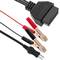 Câble de diagnostic OBD2 16 broches femelle vers pinces crocodiles et connecteur lignes K et L