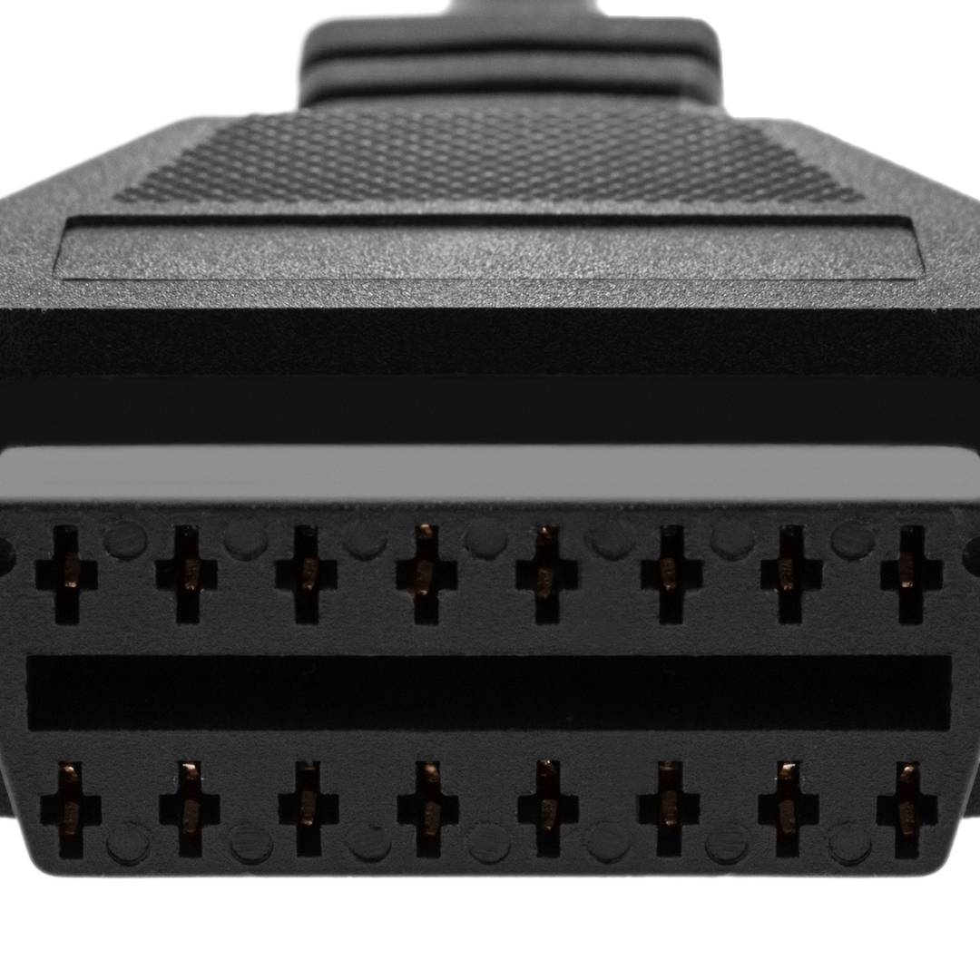 Câble de diagnostic OBD2 16 broches femelle vers pinces crocodiles et connecteur lignes K et L