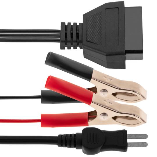 Câble de diagnostic OBD2 16 broches femelle vers pinces crocodiles et connecteur lignes K et L