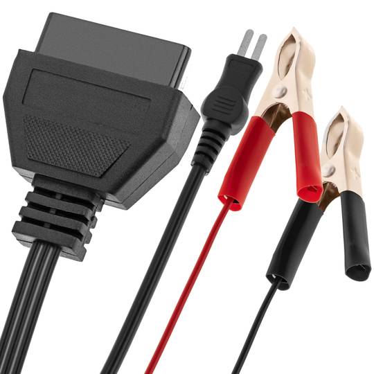 Câble de diagnostic OBD2 16 broches femelle vers pinces crocodiles et connecteur lignes K et L