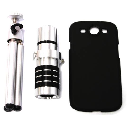 Téléobjectif 12X téléobjectif pour Samsung Galaxy S3 i9300 avec trépied