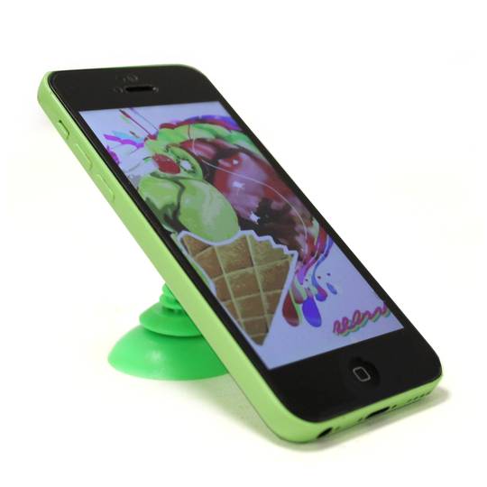 Suport per telèfon mòbil mitjançant doble ventosa