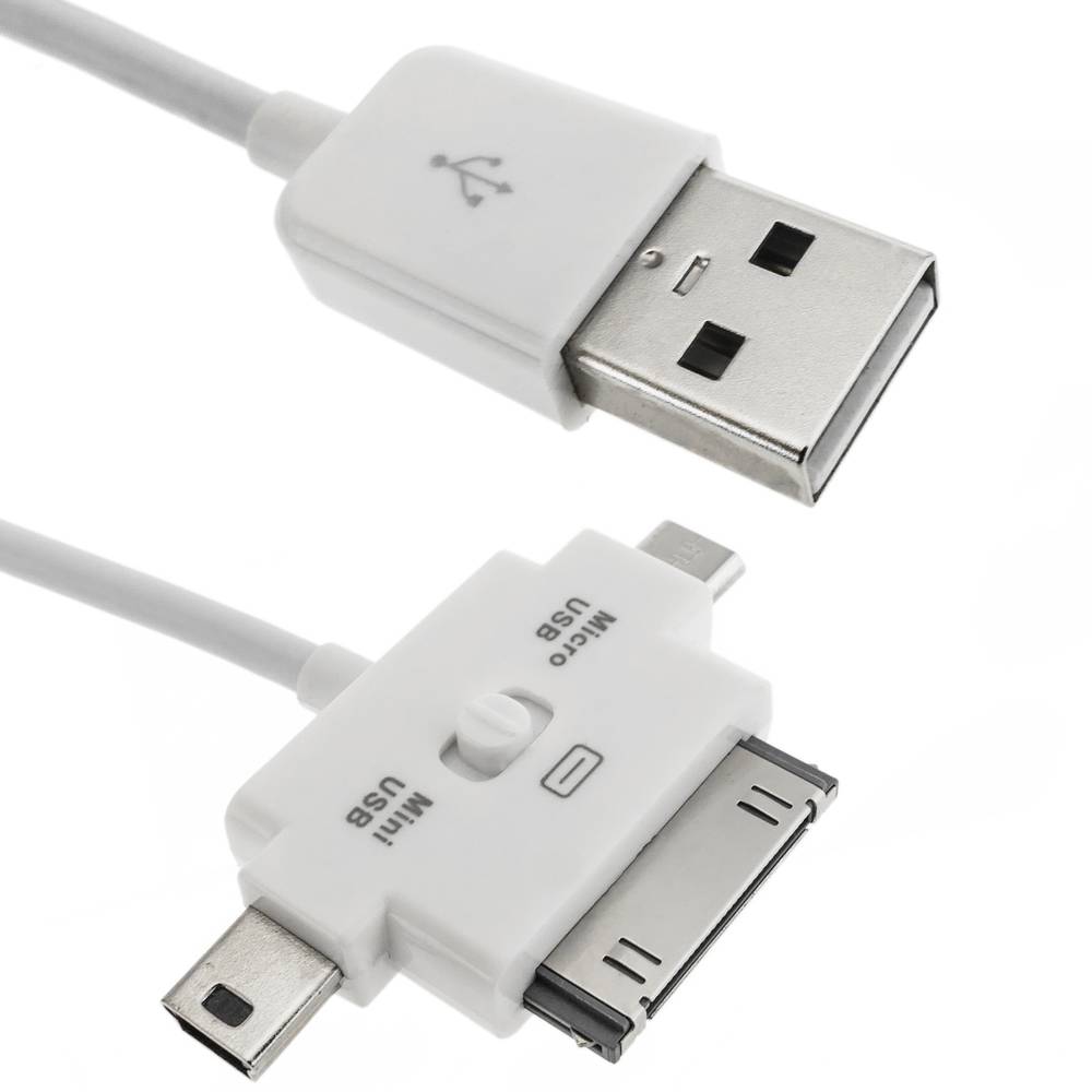 Coro Mensurable techo Cable de sincronización para Micro USB mini USB Apple 30pin - Cablematic