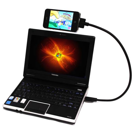 Sztywny elastyczny kabel do Apple iPhone iPod iPad 20 cm