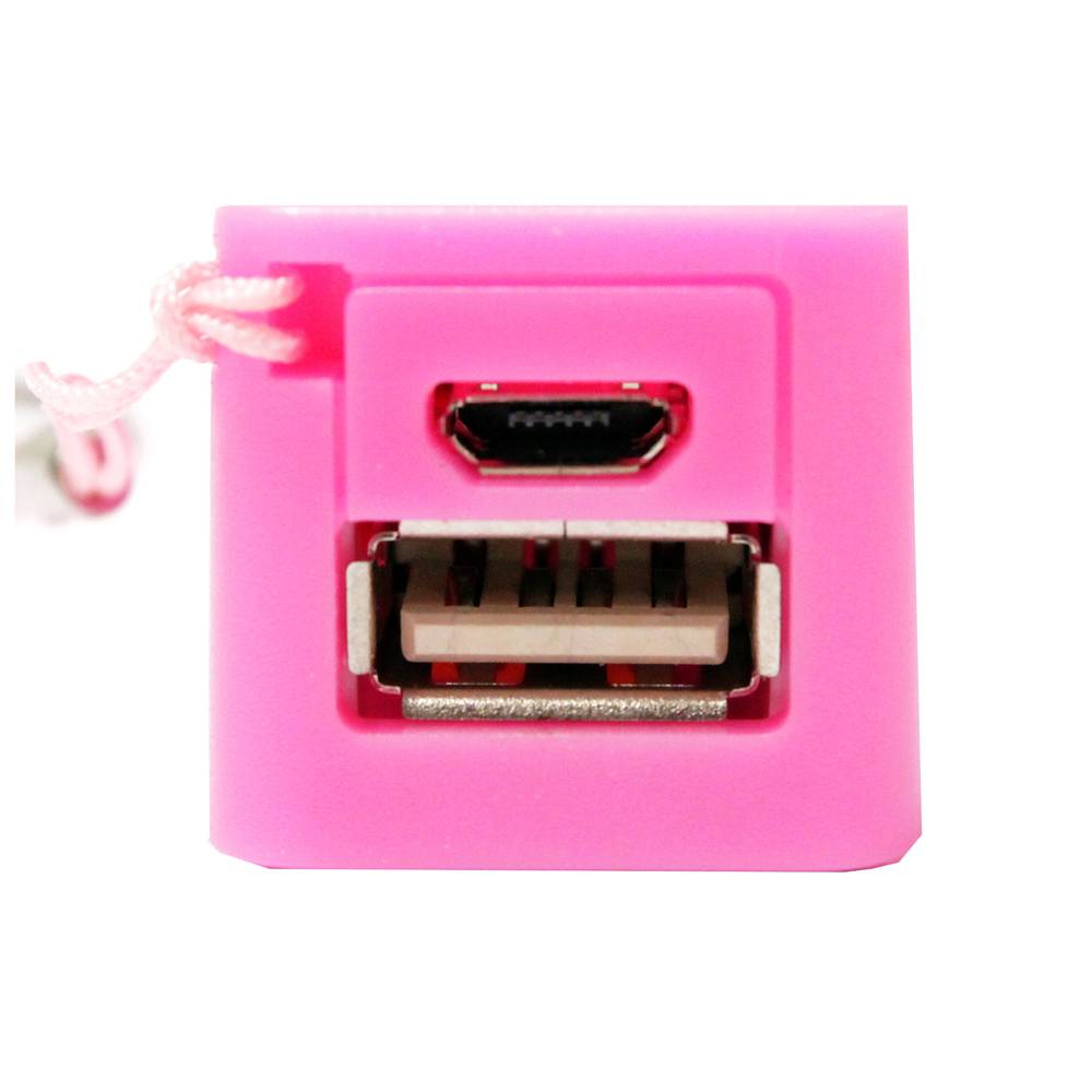 Banc de bateria USB de 2600mAh 1A POWERBANK clauer de color rosa