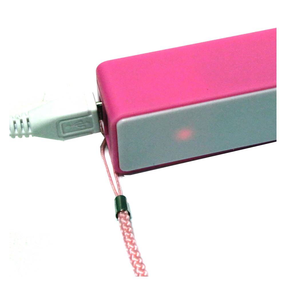 Banc de bateria USB de 2600mAh 1A POWERBANK clauer de color rosa