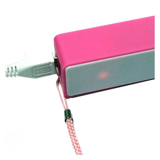 Banc de bateria USB de 2600mAh 1A POWERBANK clauer de color rosa