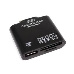 Leitor de cartões de memória e USB para Samsung Galaxy Tab suporta SD MMC MS M2 TFlash