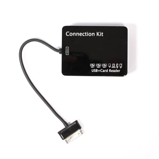 Leitor de Cartão de Memória e USB-hub para Samsung Galaxy Tab suporta SD MMC MS M2 preto TFlash