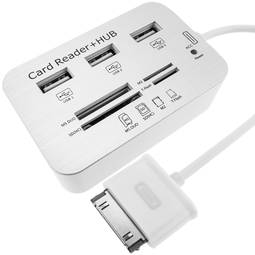 Czytnik kart pamięci i hub USB do kompatybilnego z Samsung Galaxy Tab MS M2 SD MMC TFlash srebrny