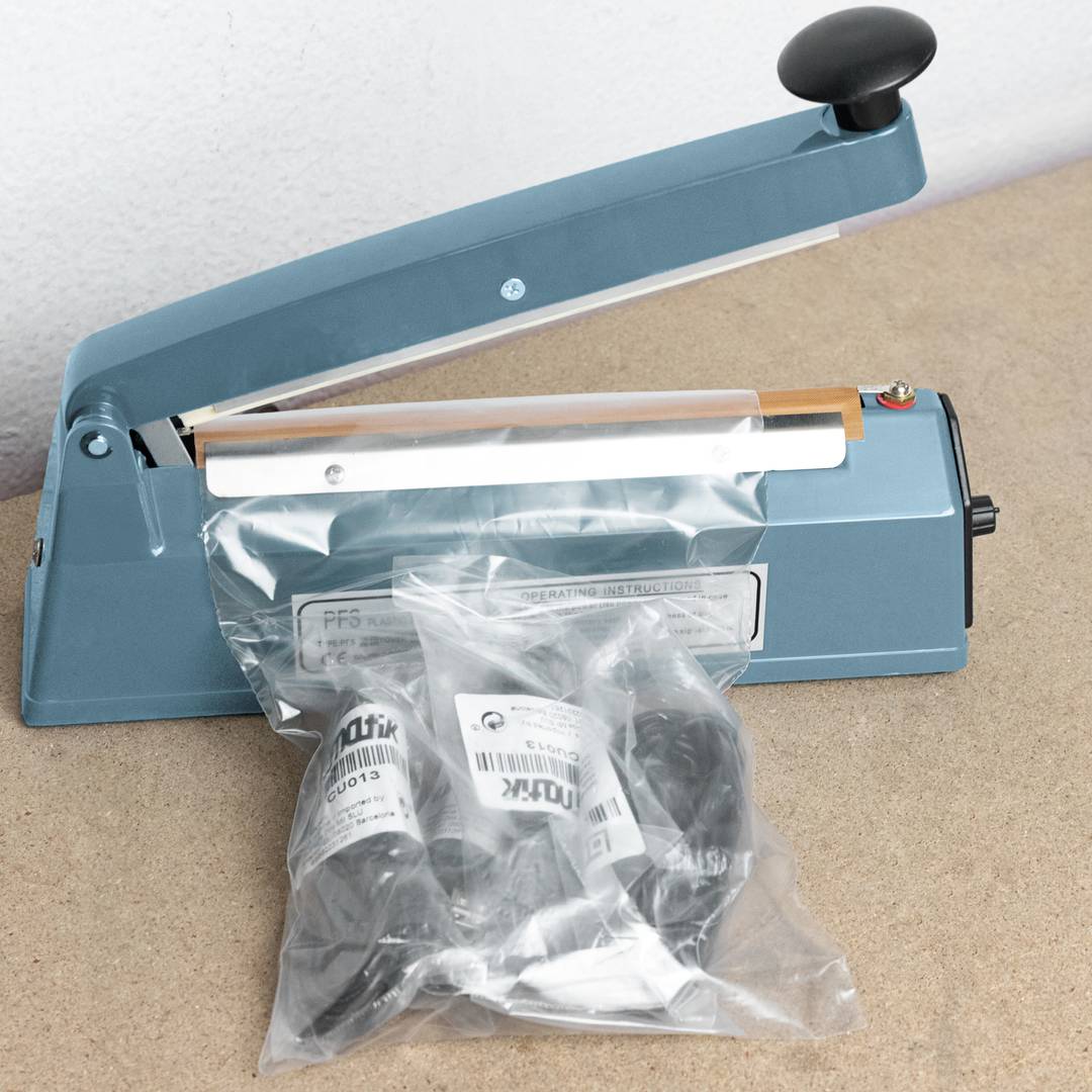 Impulse heat sealing sealer plastic bag 20 cm metal - Cablematic