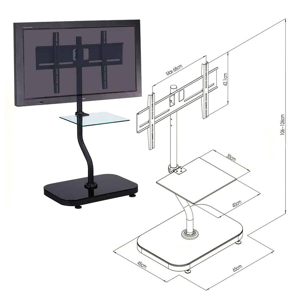 Soutenir se avec une tablette pour écran 32
