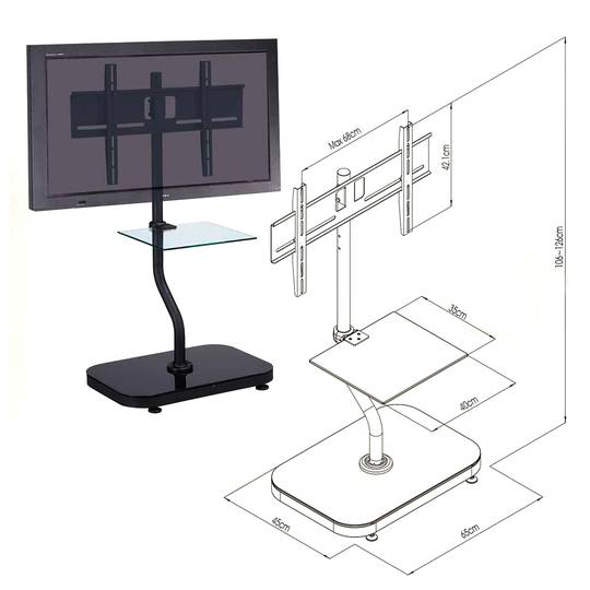 Soutenir se avec une tablette pour écran 32