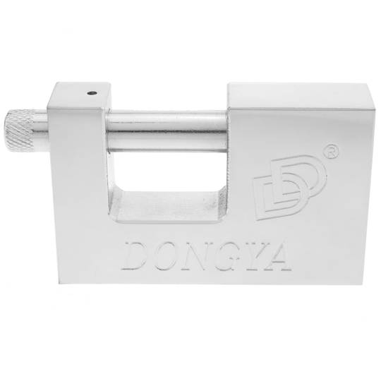 Security padlock rectangular steel with bayonette 90mm
