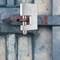 Security padlock rectangular steel with bayonette 90mm
