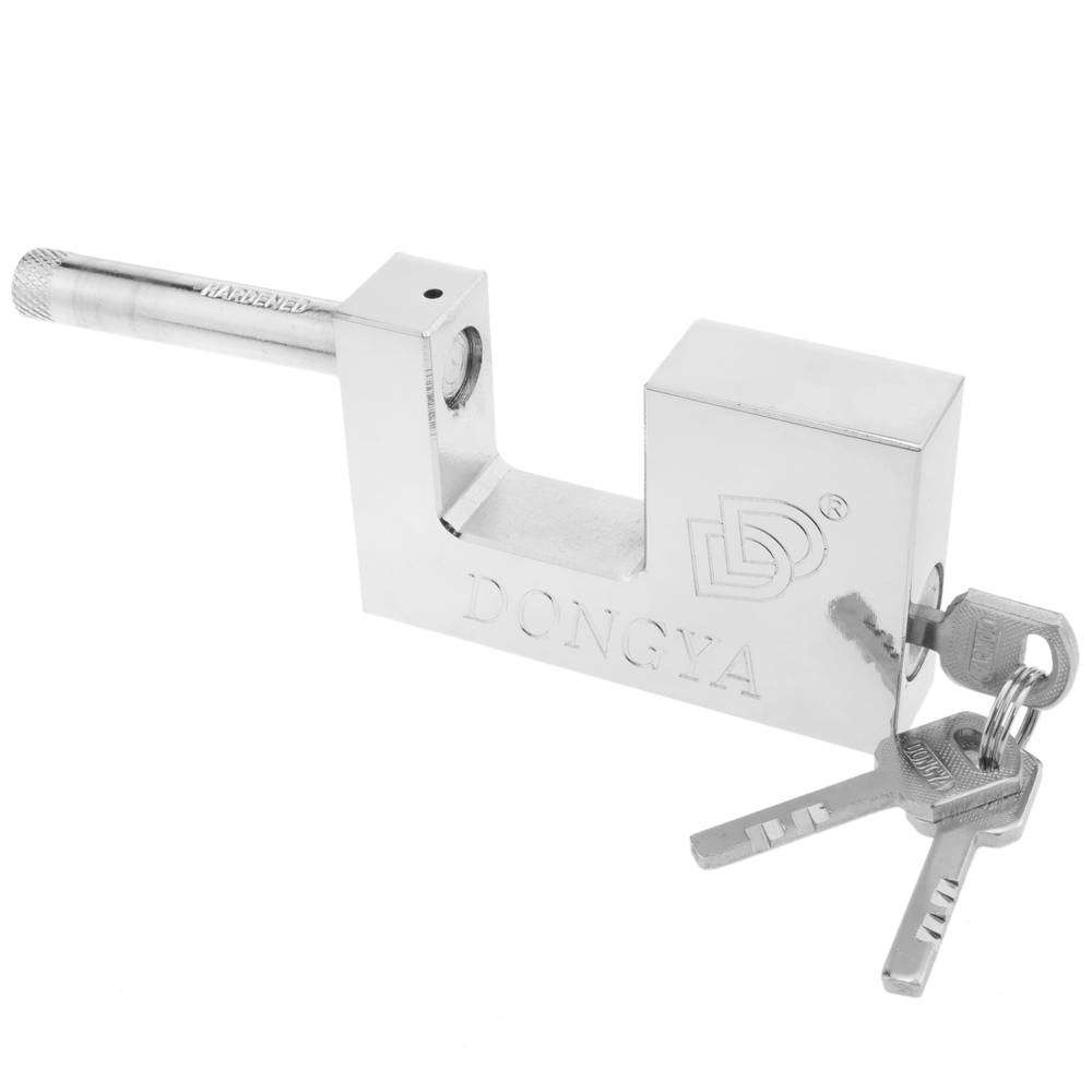 Security padlock rectangular steel with bayonette 90mm