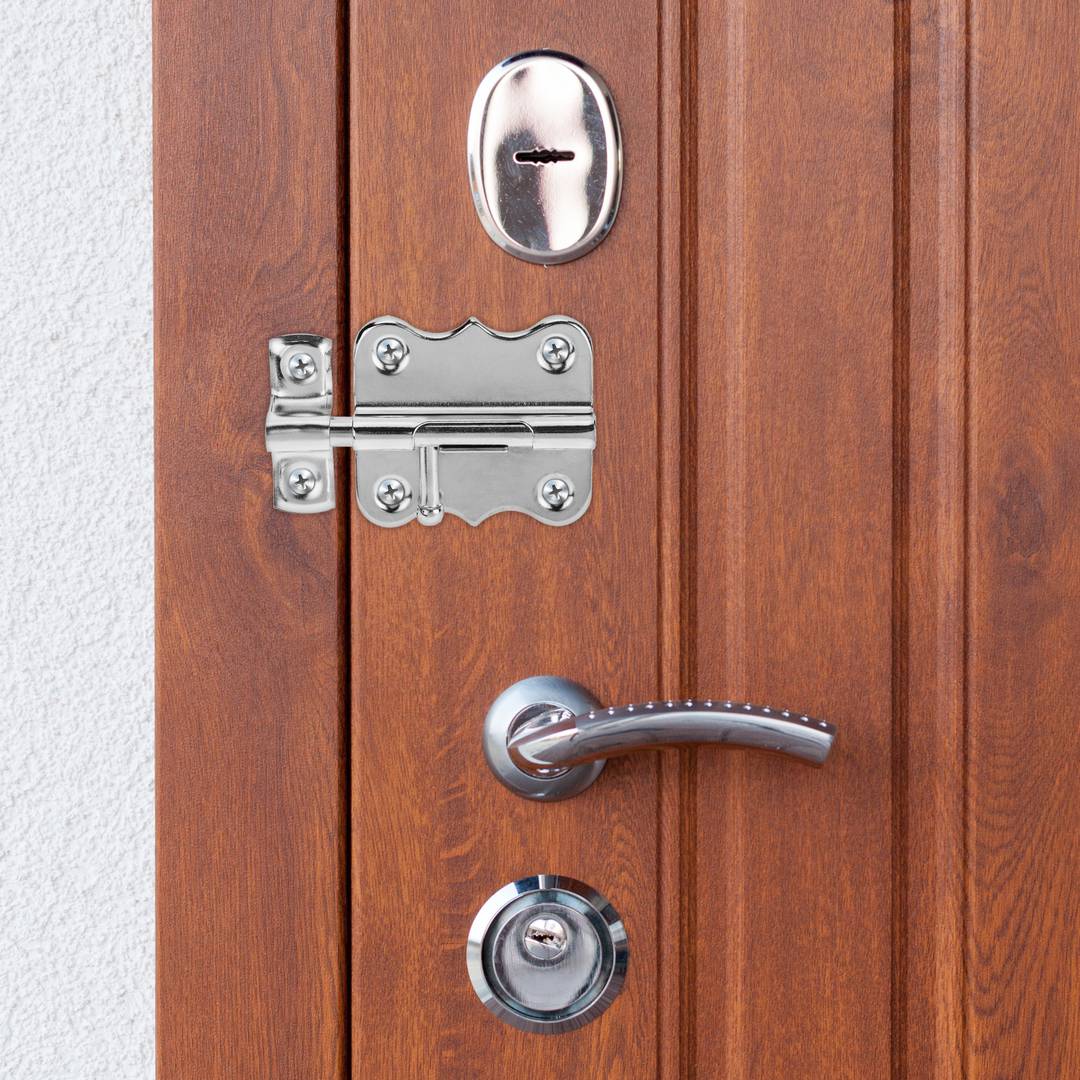 Lot de 5 unités de boulons pour portes couleur chrome 50 mm