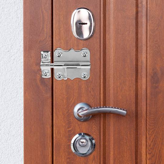 Lot de 5 unités de boulons pour portes couleur chrome 50 mm