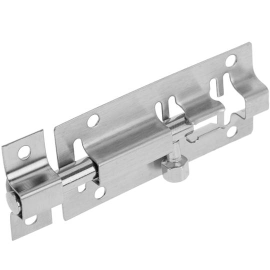 Lot de 5 unités de boulons pour portes couleur chrome 100 mm